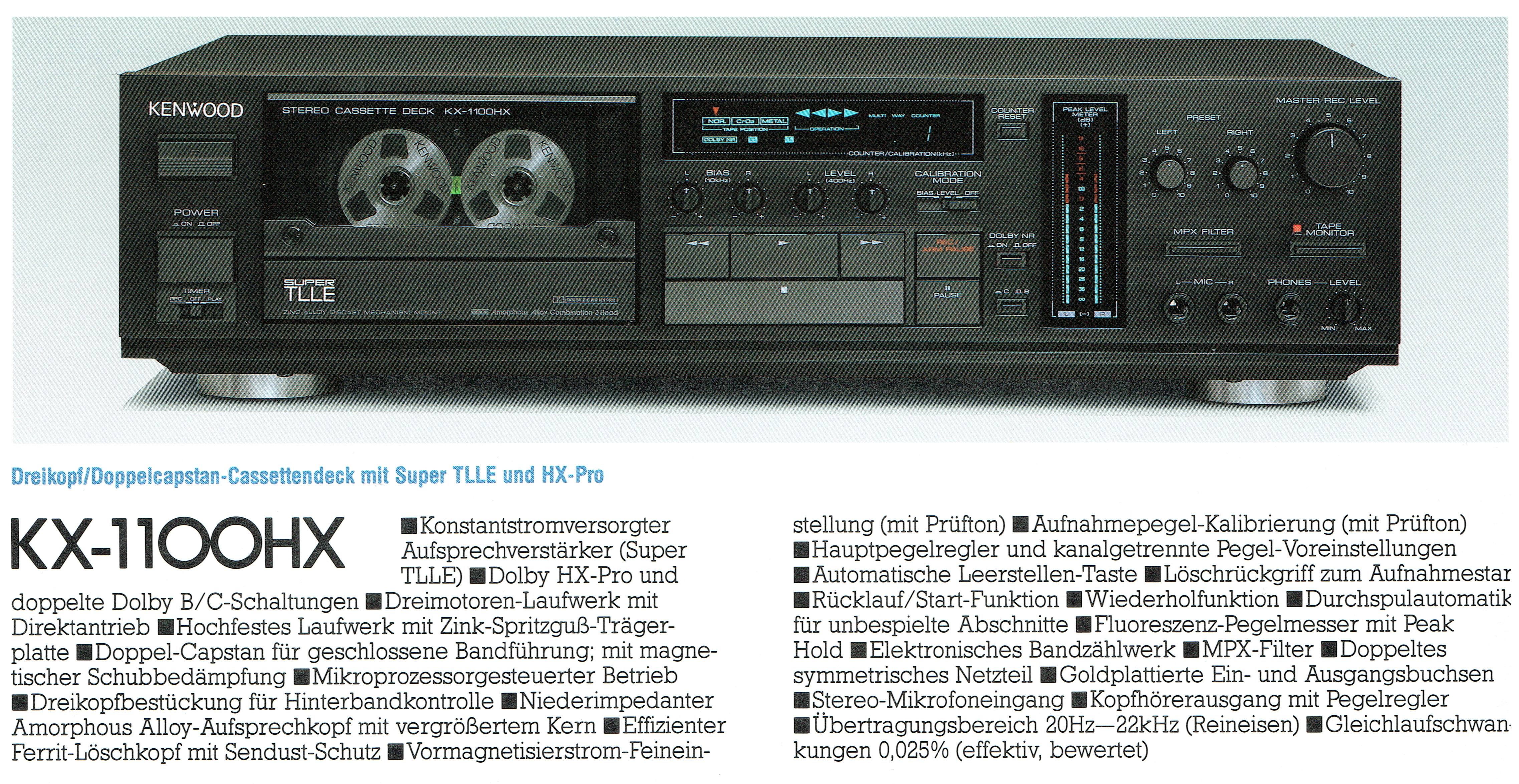 KENWOOD 上級機 KX-1100HX 3ヘッド カセットデッキ KENWOOD 上級機 KX-1100HX 3ヘッド カセットデッキ KENWOOD KX-1100HX