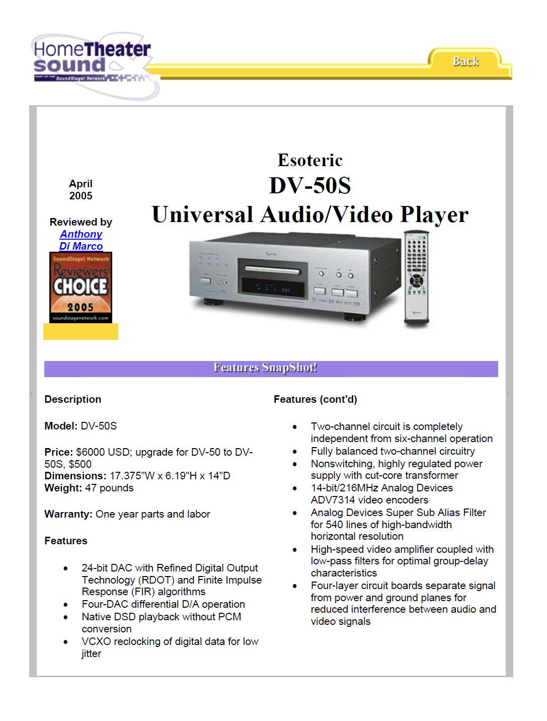 Teac Esoteric DV-50 S-2005.jpg