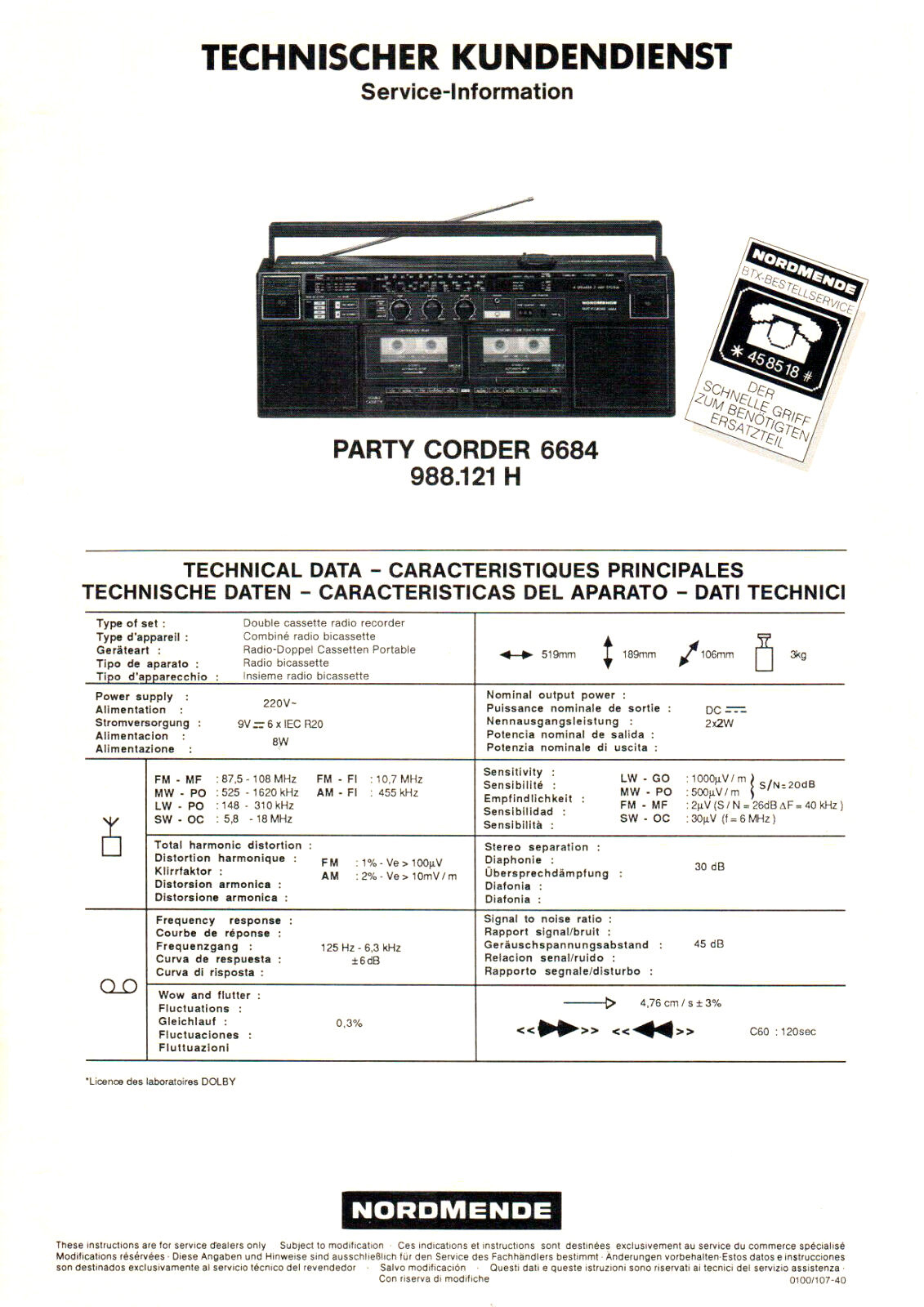 Nordmende Partycorder 6684-Daten-1987.jpg