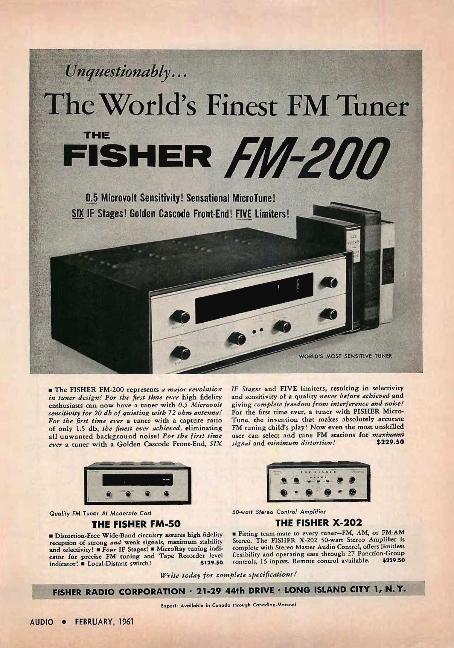 Fisher FM-50-200-X-202-Werbung 1961.jpg