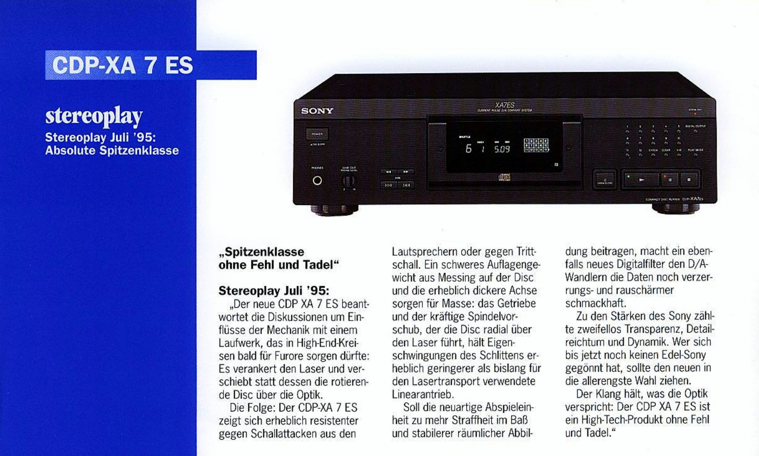 Sony CDP-XA7ES | hifi-wiki.com