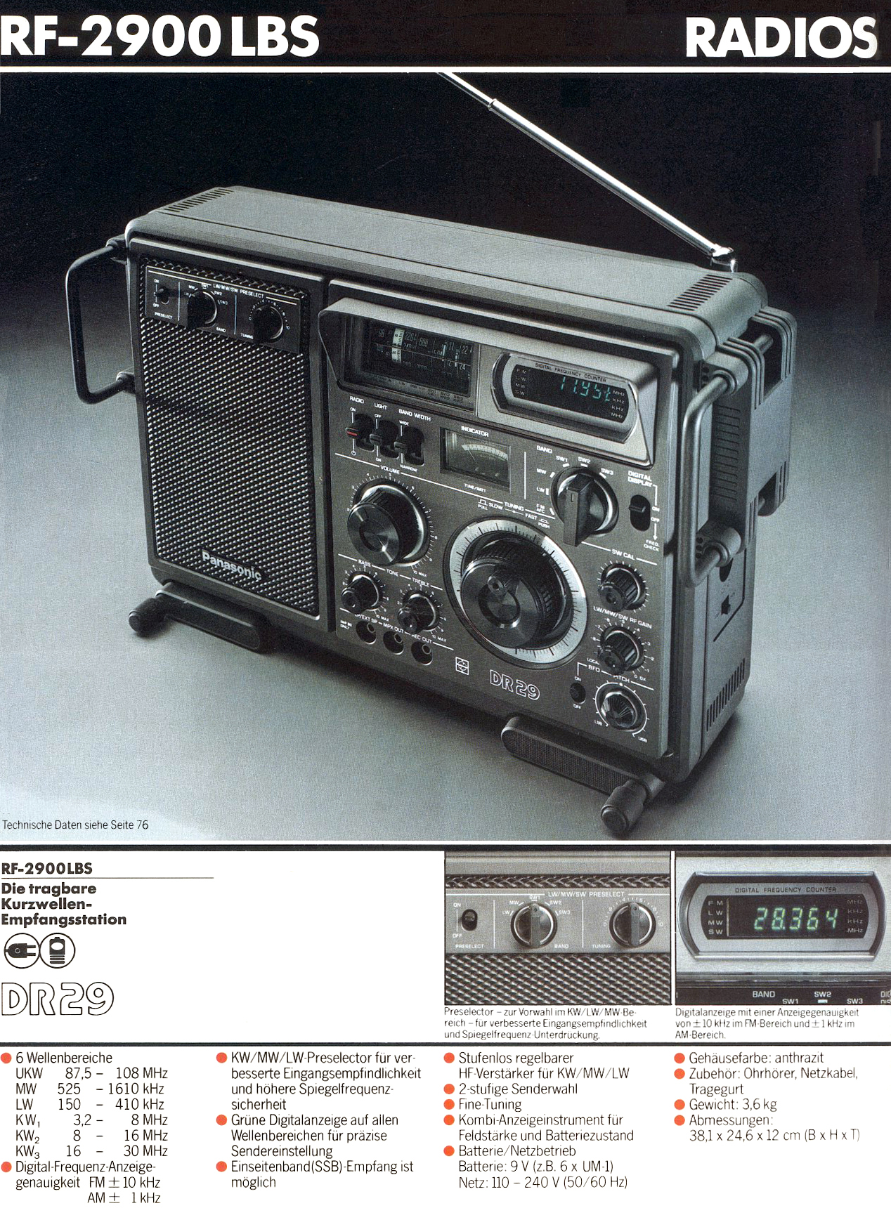 Panasonic RF-2900 LBS | hifi-wiki.com