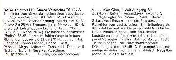 Saba-Telewatt TS-100 A-Daten.jpg