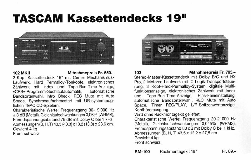 Tascam 102 II-Daten-1995.jpg