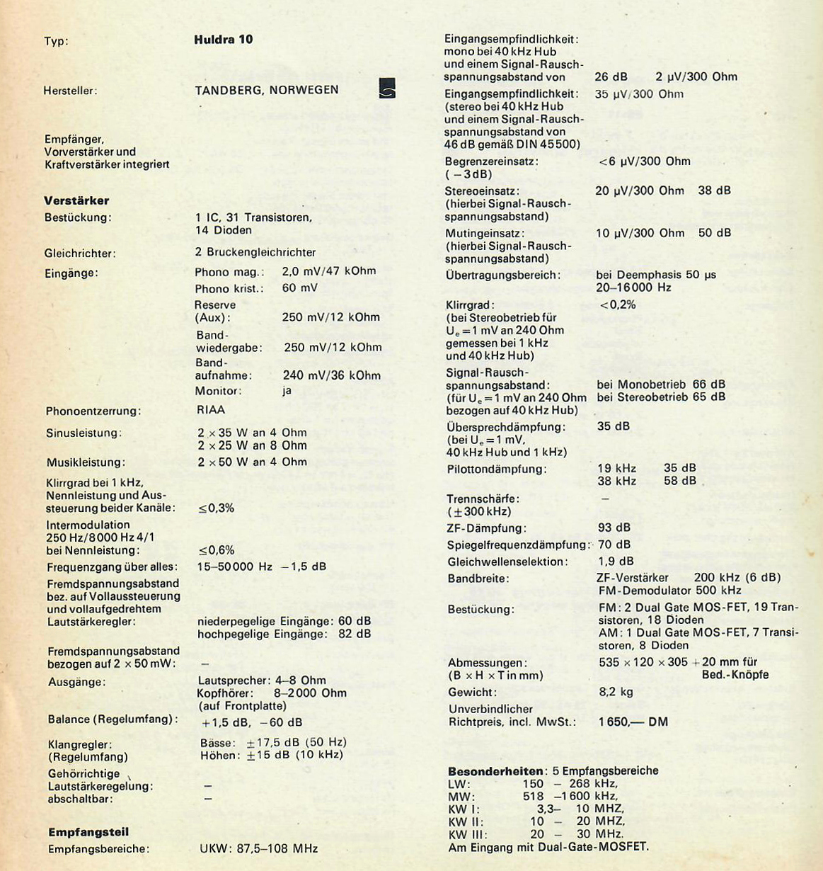 Tandberg Huldra 10-Daten.jpg