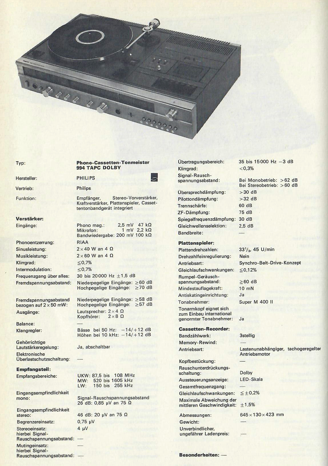 Philips Tonmeister 994-Daten.jpg