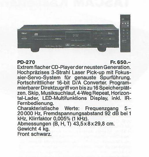 Teac PD-270 | hifi-wiki.com