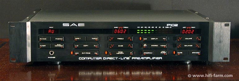 SAE P102 Preamplifier & A502 Power Amplifier 200w (Used) SAE_P-102-1986