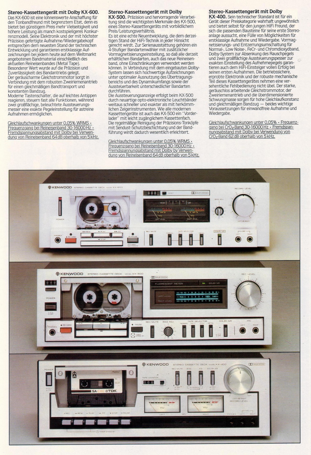 Kenwood kx-600 lecteur cassette vinyles et hifi vintage compiègne