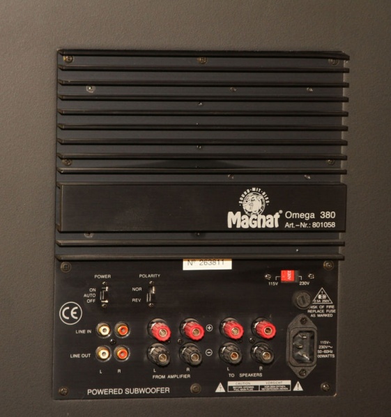 File:Magnat Subwoofer Omega 380 back.jpg